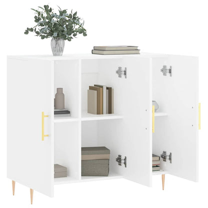 Credenza Bianca 90x34x80 cm in Legno Multistrato | homemem39