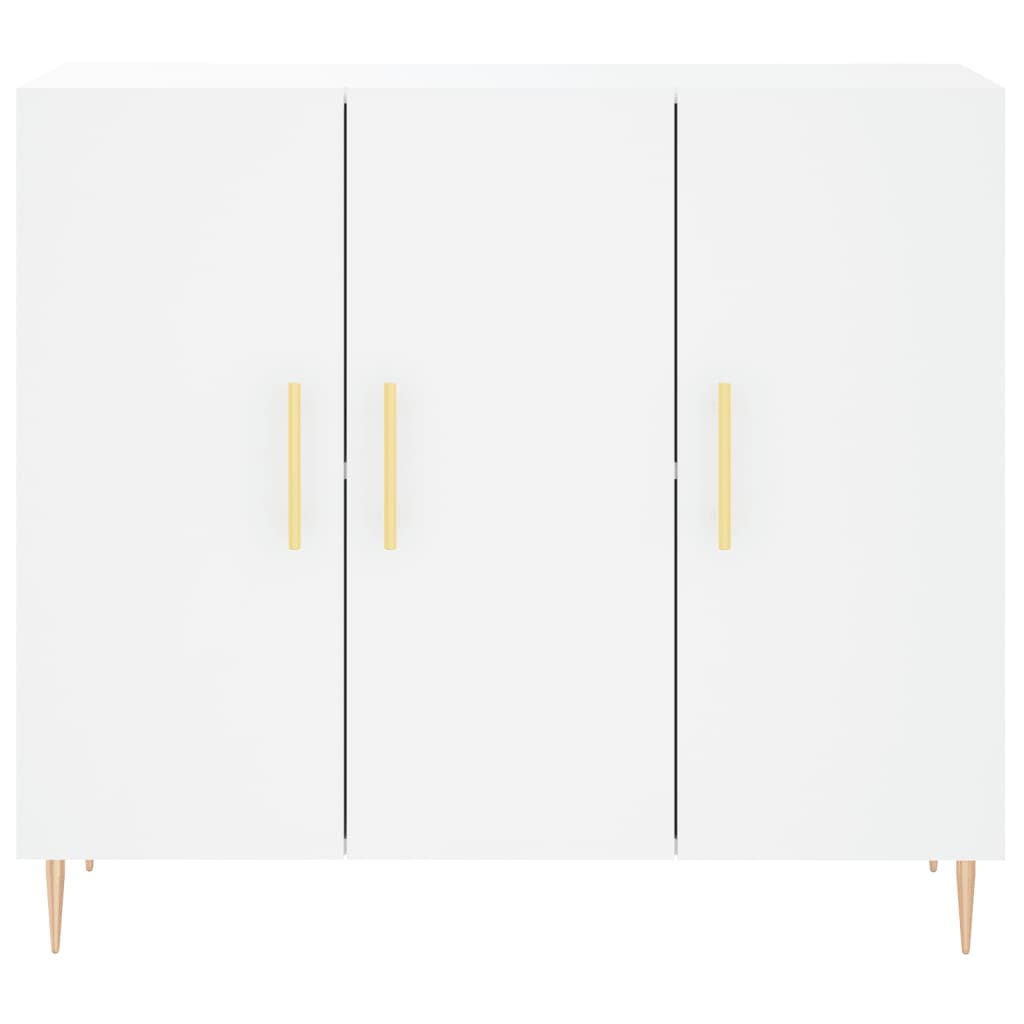 Credenza Bianca 90x34x80 cm in Legno Multistrato