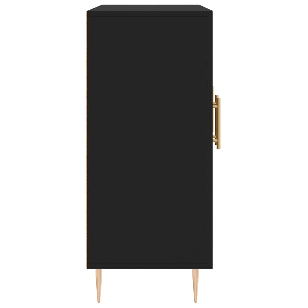 Credenza Nera 90x34x80 cm in Legno Multistrato - homemem39
