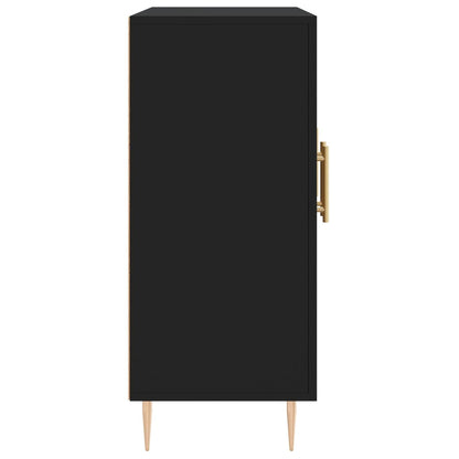 Credenza Nera 90x34x80 cm in Legno Multistrato - homemem39