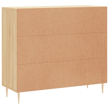 Credenza Rovere Sonoma 90x34x80 cm in Legno Multistrato - homemem39