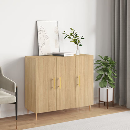 Credenza Rovere Sonoma 90x34x80 cm in Legno Multistrato - homemem39