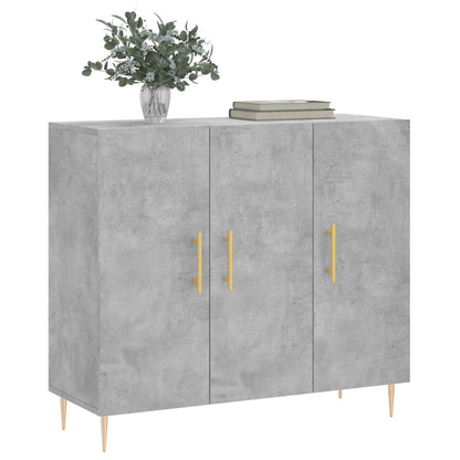 Credenza Grigio Cemento 90x34x80 cm in Legno Multistrato - homemem39