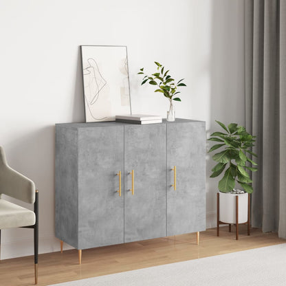 Credenza Grigio Cemento 90x34x80 cm in Legno Multistrato - homemem39