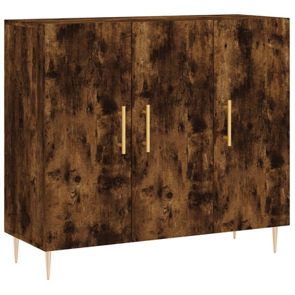 Credenza Rovere Fumo 90x34x80 cm in Legno Multistrato - homemem39