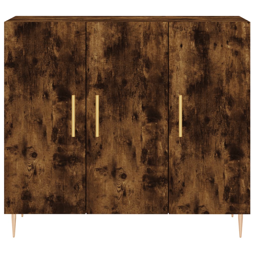 Credenza Rovere Fumo 90x34x80 cm in Legno Multistrato - homemem39