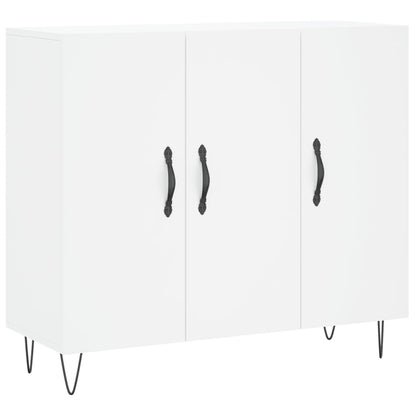Credenza Bianca 90x34x80 cm in Legno Multistrato - homemem39