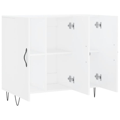 Credenza Bianca 90x34x80 cm in Legno Multistrato - homemem39