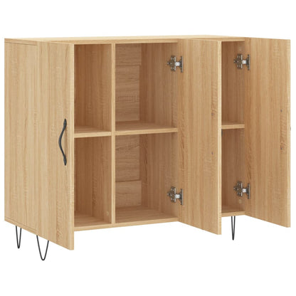 Credenza Rovere Sonoma 90x34x80 cm in Legno Multistrato - homemem39