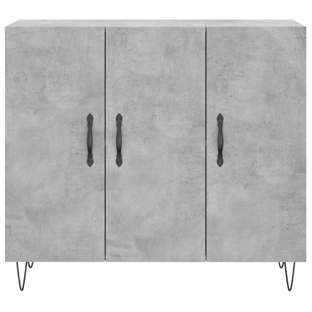 Credenza Grigio Cemento 90x34x80 cm in Legno Multistrato - homemem39
