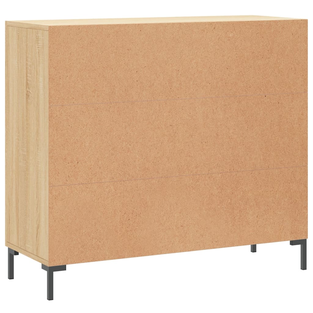 Credenza Rovere Sonoma 90x34x80 cm in Legno Multistrato - homemem39