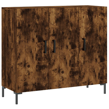 Credenza Rovere Fumo 90x34x80 cm in Legno Multistrato