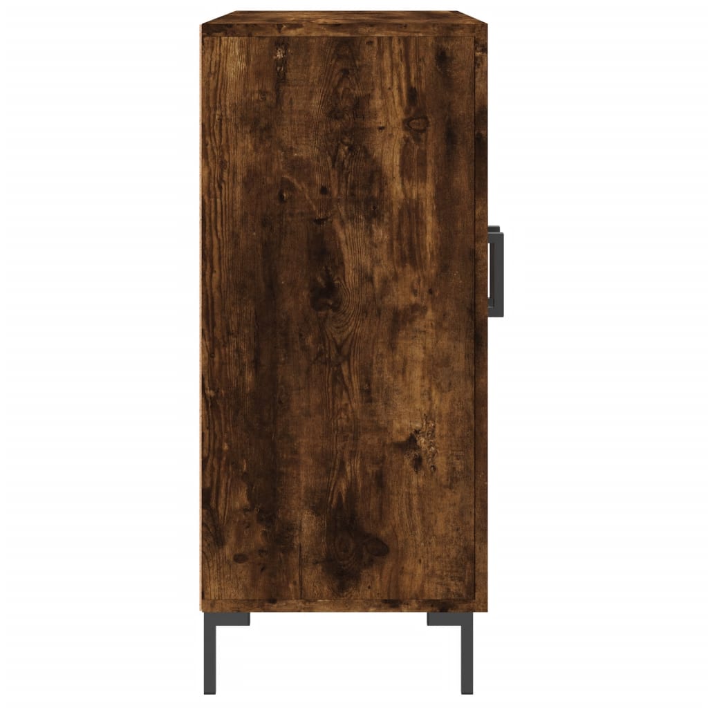 Credenza Rovere Fumo 90x34x80 cm in Legno Multistrato