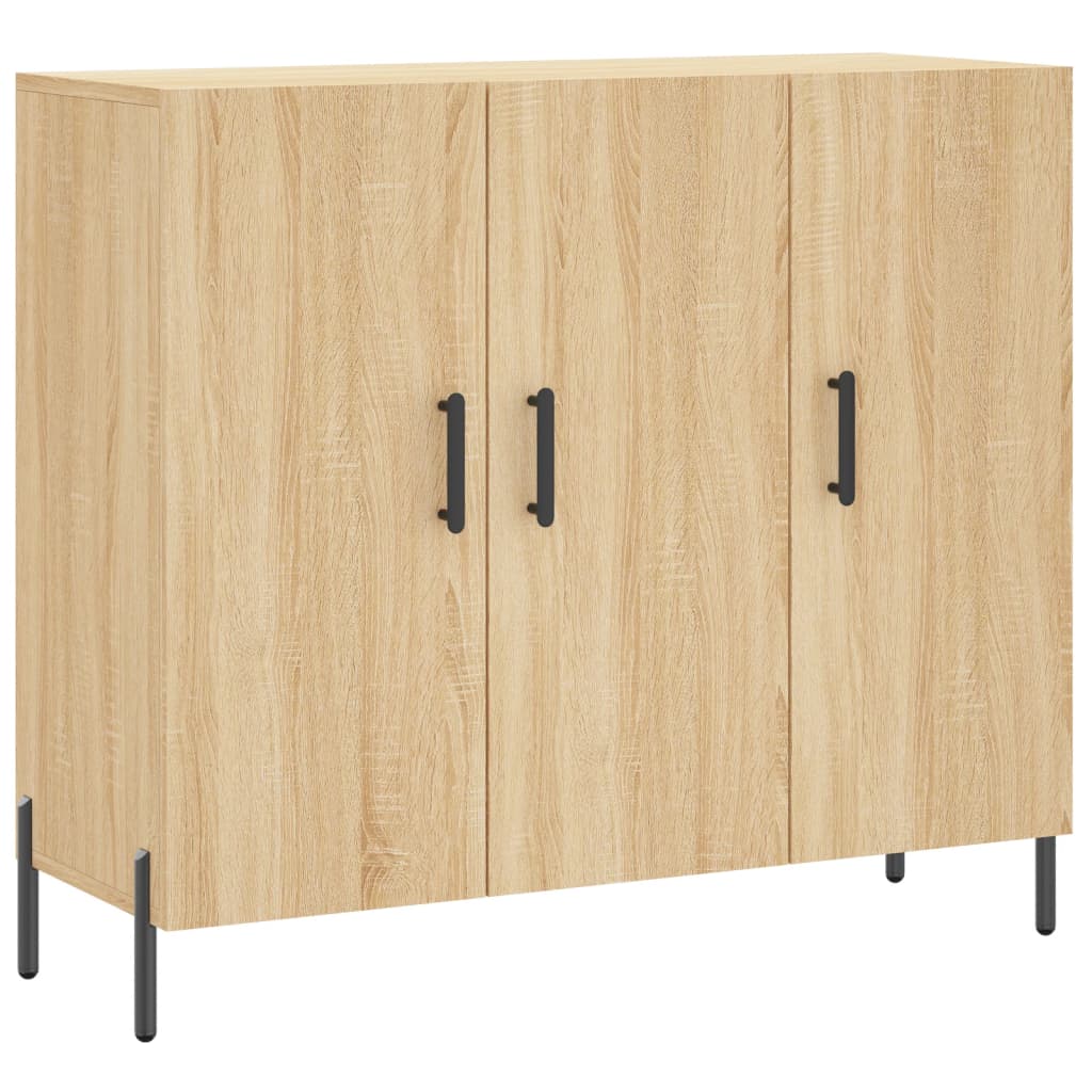 Credenza Rovere Sonoma 90x34x80 cm in Legno Multistrato | homemem39