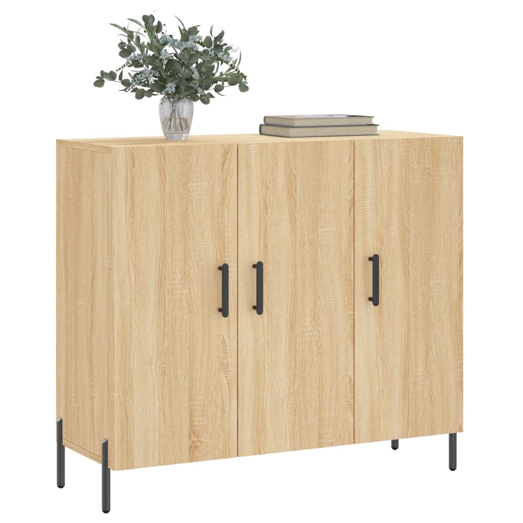 Credenza Rovere Sonoma 90x34x80 cm in Legno Multistrato | homemem39