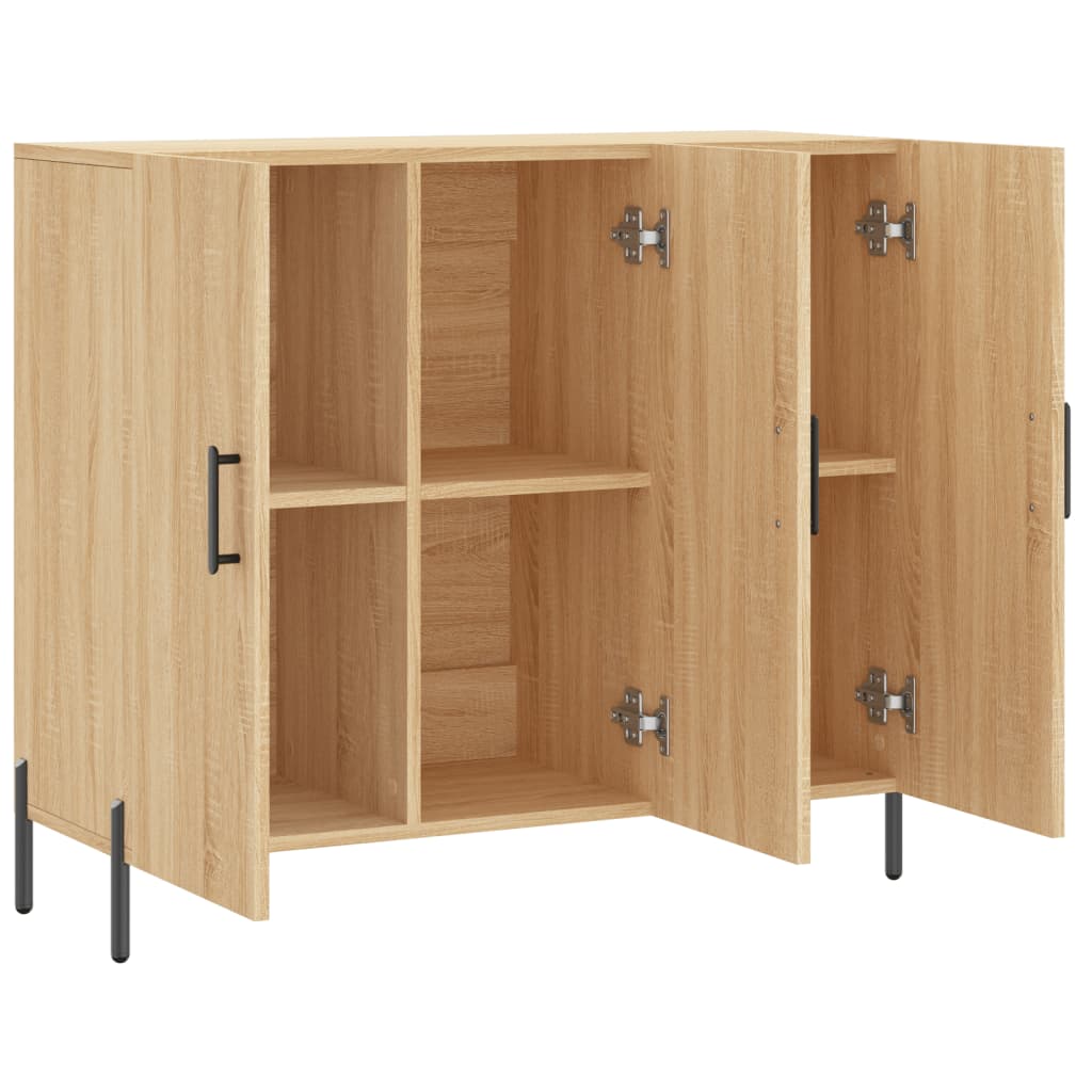 Credenza Rovere Sonoma 90x34x80 cm in Legno Multistrato | homemem39