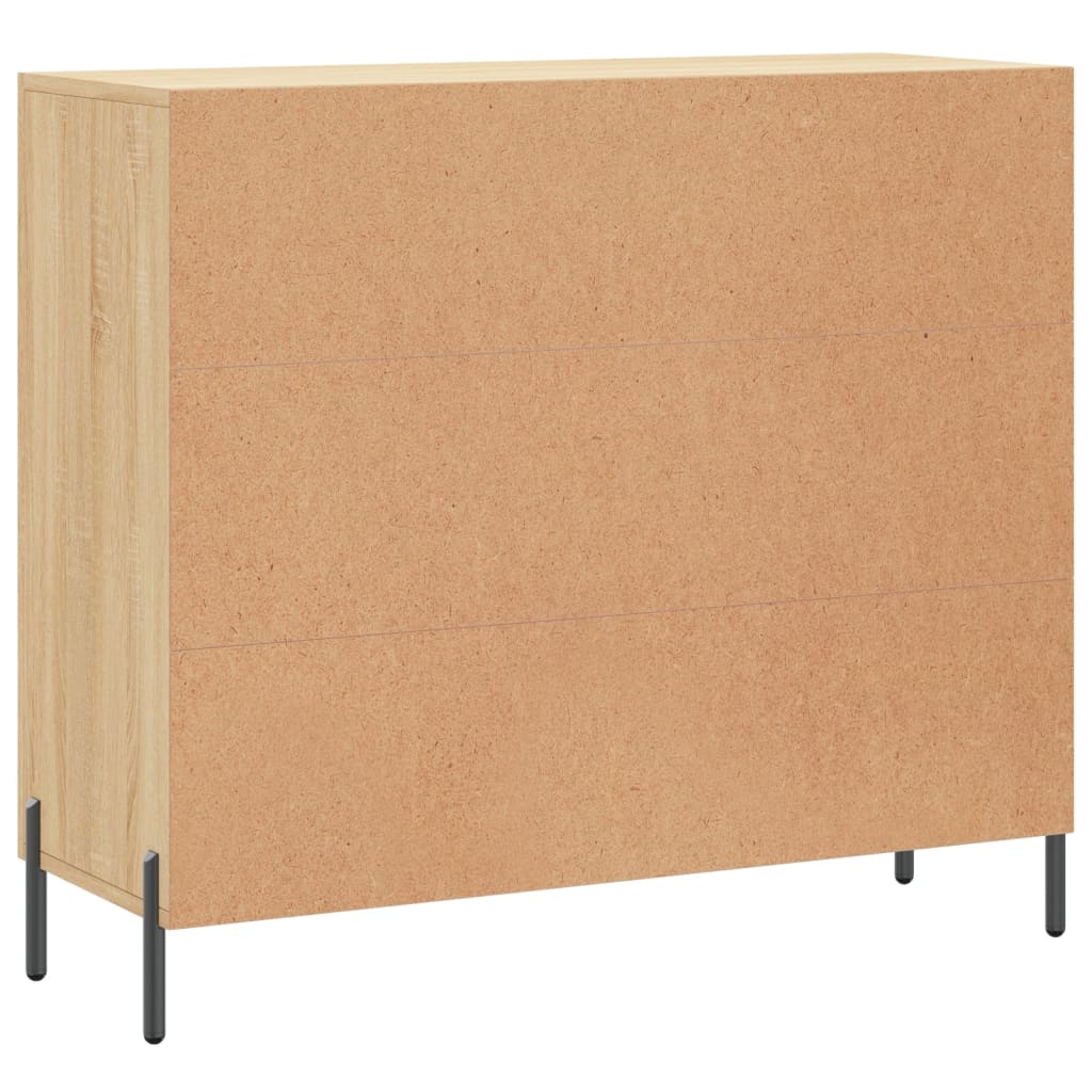 Credenza Rovere Sonoma 90x34x80 cm in Legno Multistrato - homemem39