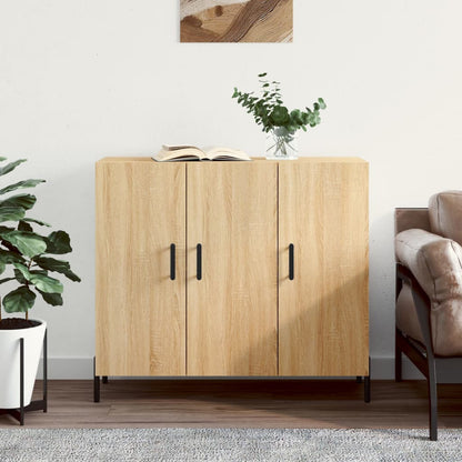 Credenza Rovere Sonoma 90x34x80 cm in Legno Multistrato | homemem39