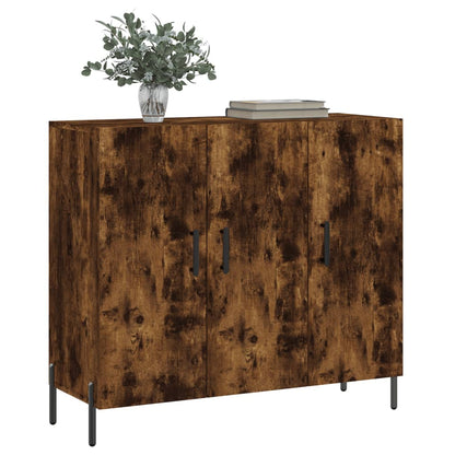 Credenza Rovere Fumo 90x34x80 cm in Legno Multistrato - homemem39