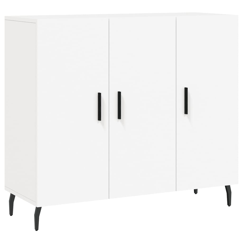 Credenza Bianca 90x34x80 cm in Legno Multistrato - homemem39