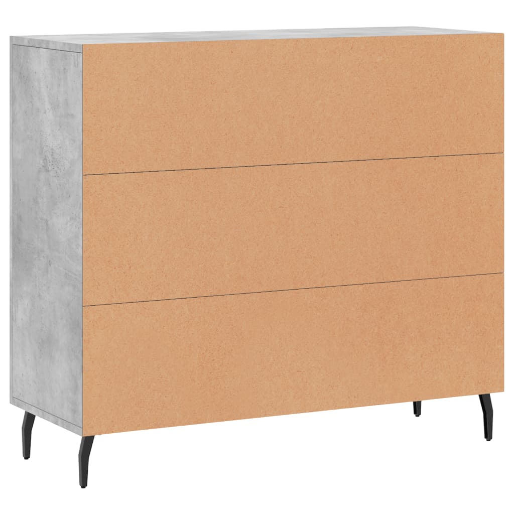 Credenza Grigio Cemento 90x34x80 cm in Legno Multistrato - homemem39