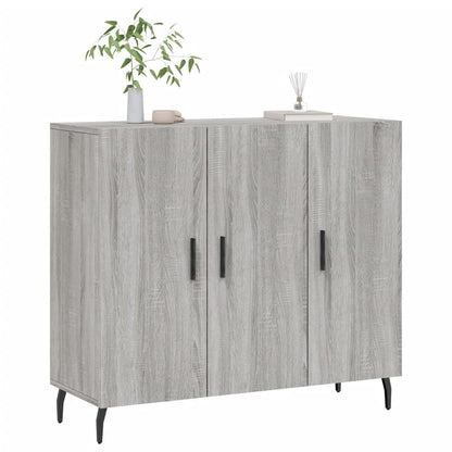 Credenza Grigio Sonoma 90x34x80 cm in Legno Multistrato - homemem39