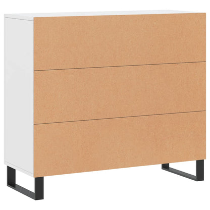 Credenza Bianca 90x34x80 cm in Legno Multistrato