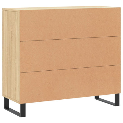 Credenza Rovere Sonoma 90x34x80 cm in Legno Multistrato