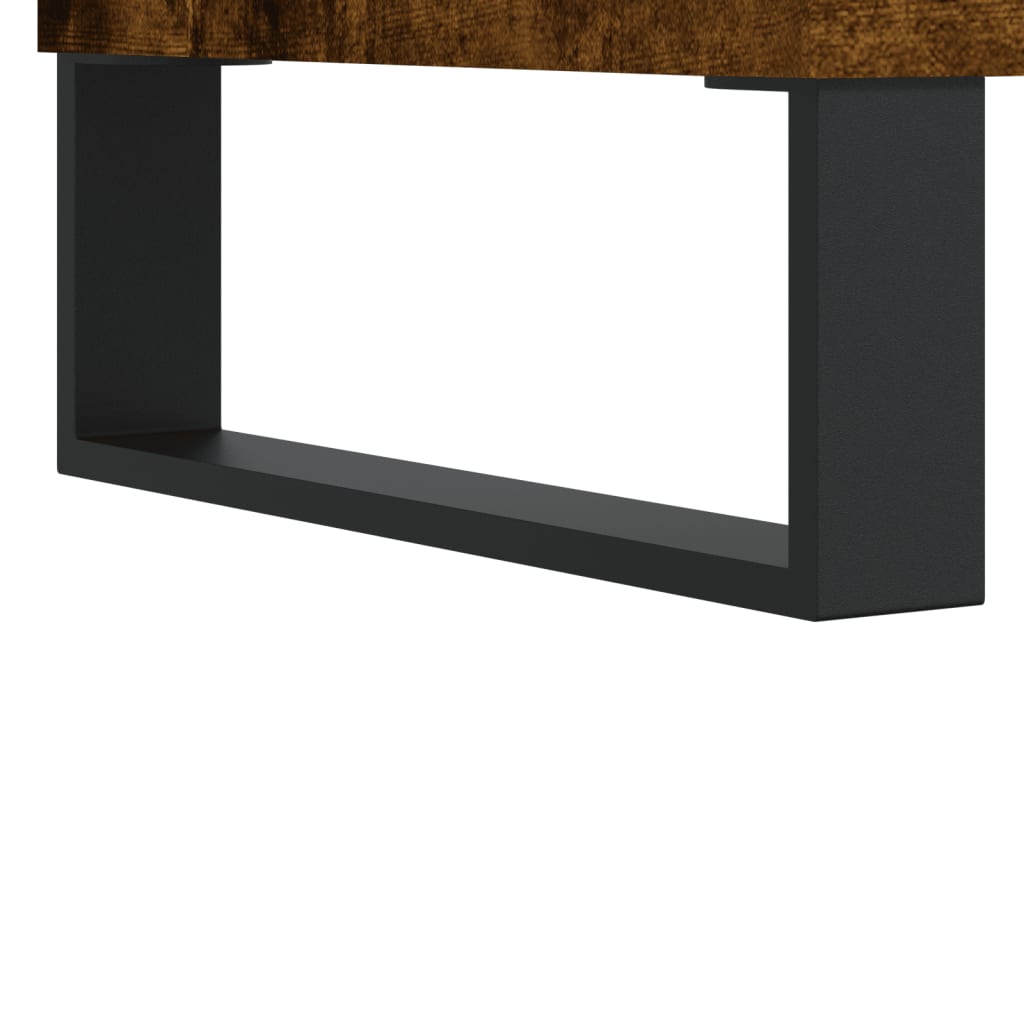 Credenza Rovere Fumo 90x34x80 cm in Legno Multistrato - homemem39