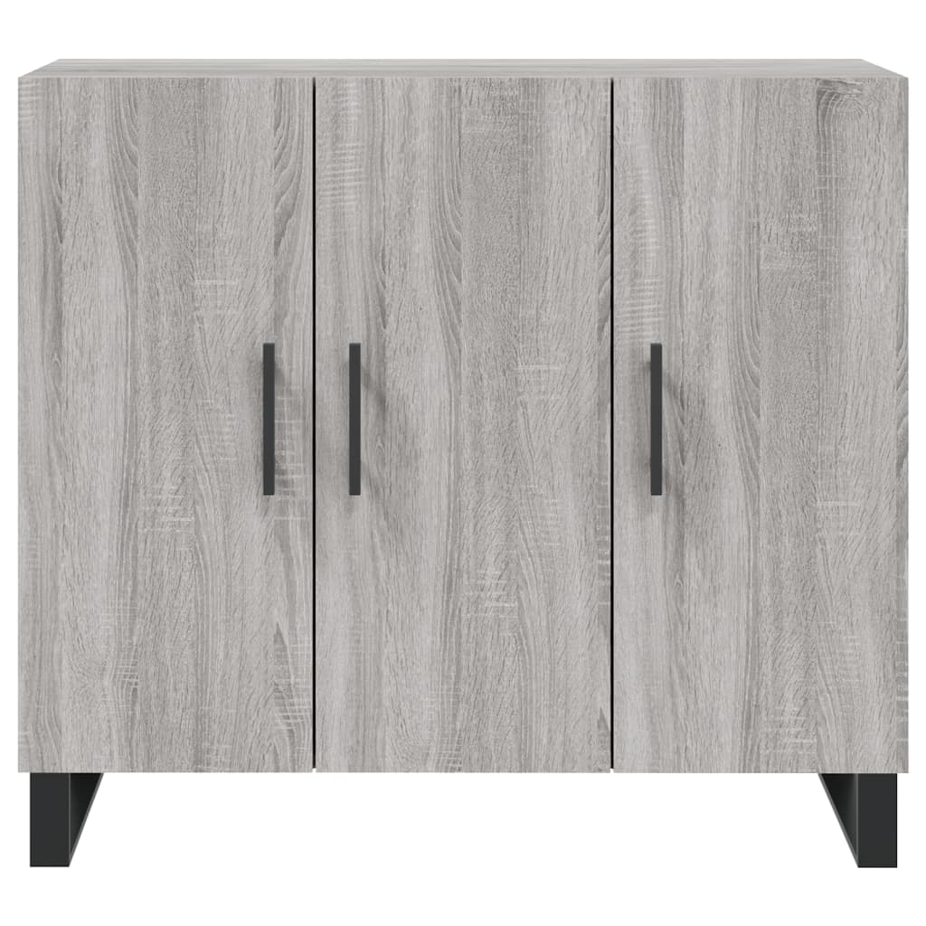 Credenza Grigio Sonoma 90x34x80 cm in Legno Multistrato - homemem39