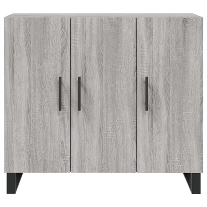 Credenza Grigio Sonoma 90x34x80 cm in Legno Multistrato