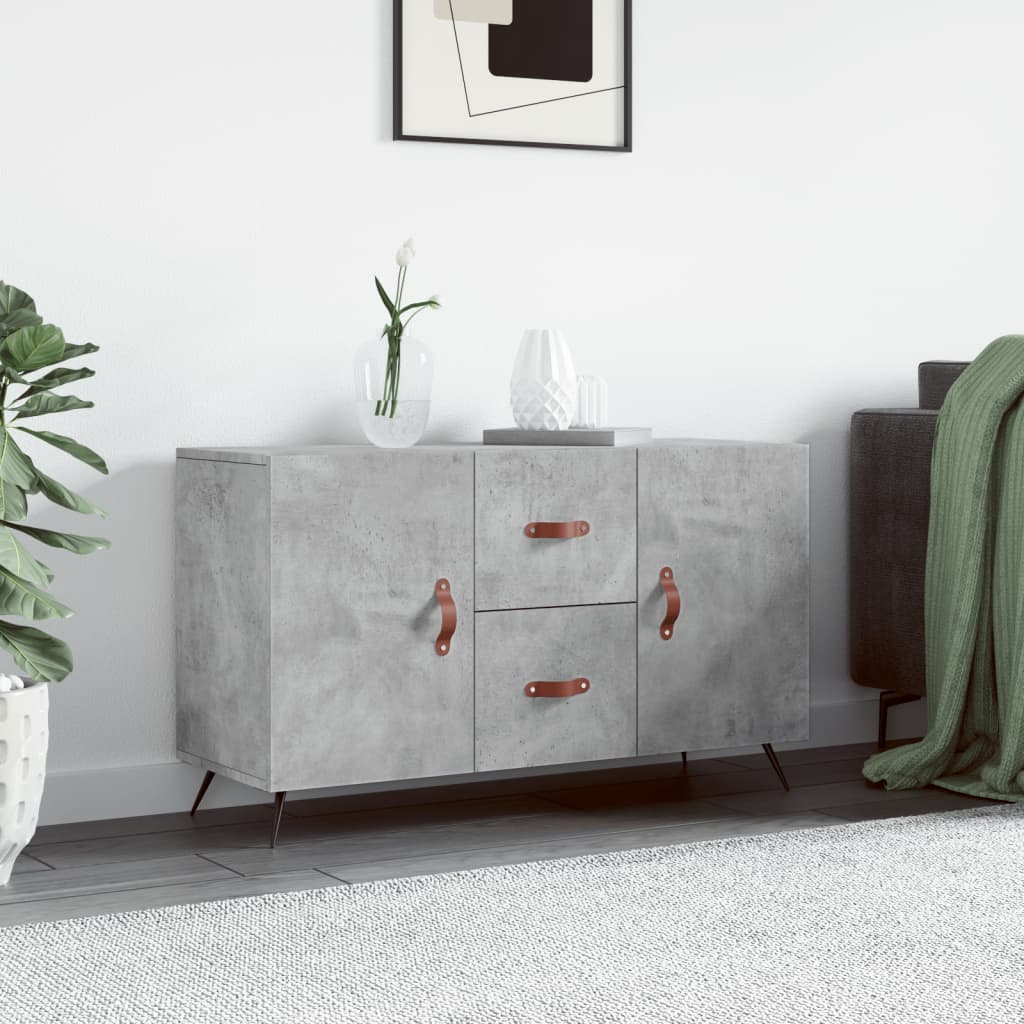 Credenza Grigio Cemento 100x36x60 cm in Legno Multistrato | homemem39