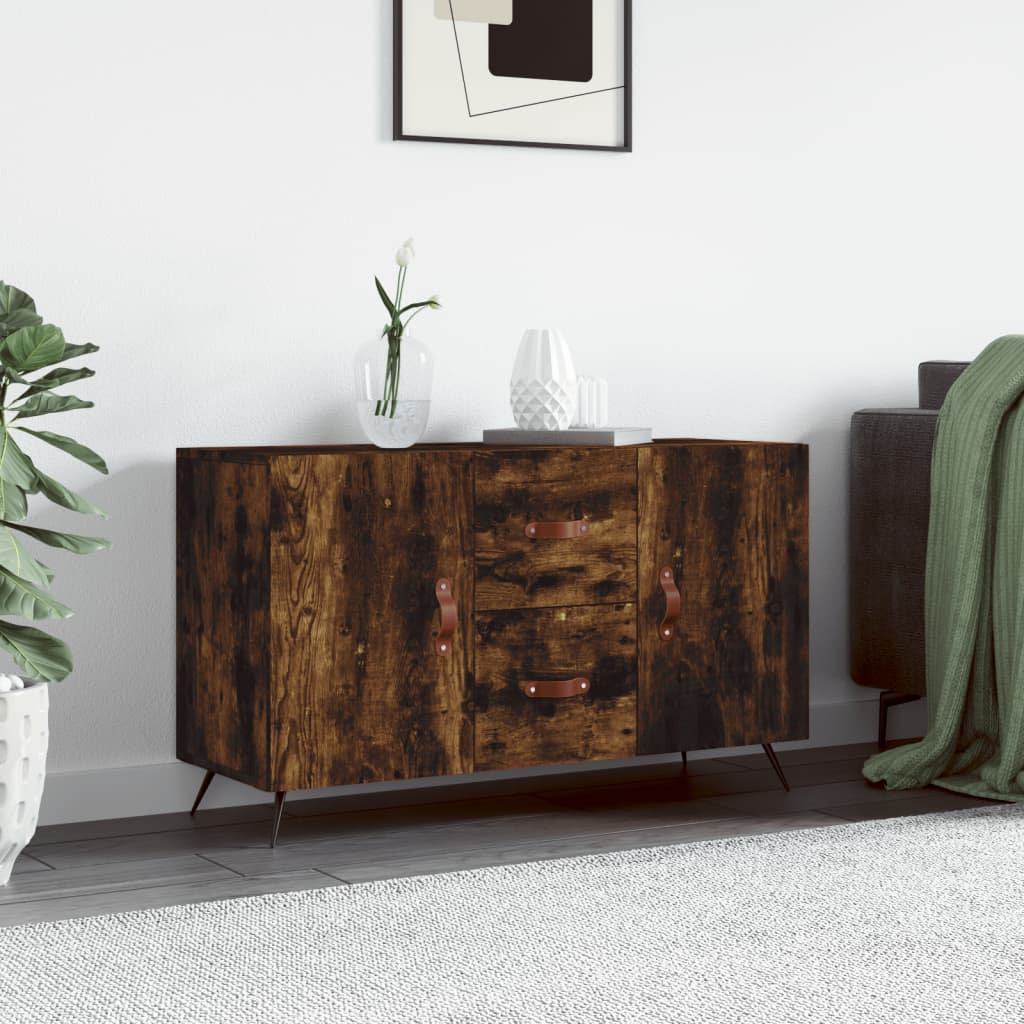Credenza Rovere Fumo 100x36x60 cm in Legno Multistrato - homemem39