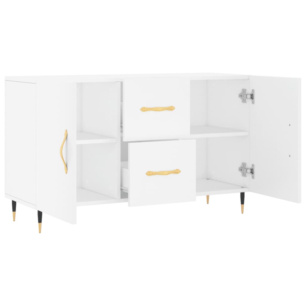 Credenza Bianca 100x36x60 cm in Legno Multistrato | homemem39