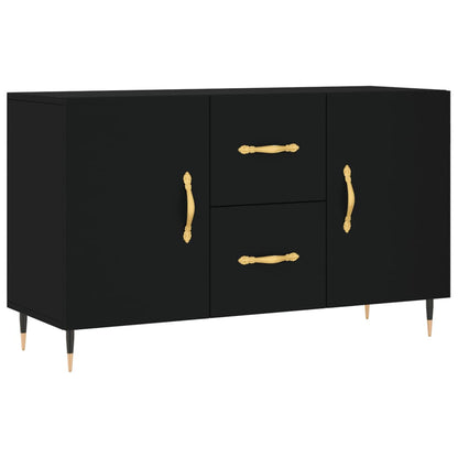Credenza Nera 100x36x60 cm in Legno Multistrato - homemem39