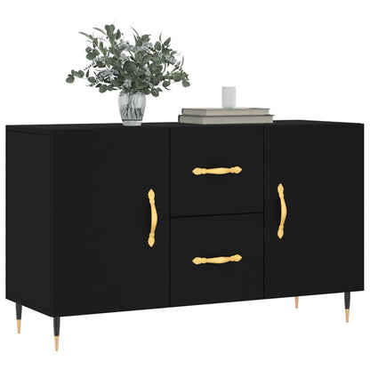 Credenza Nera 100x36x60 cm in Legno Multistrato - homemem39