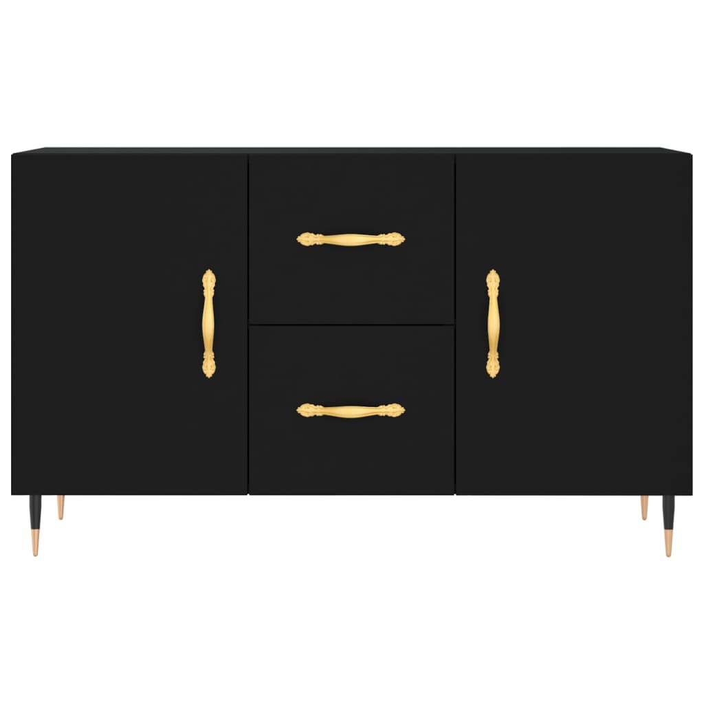 Credenza Nera 100x36x60 cm in Legno Multistrato - homemem39