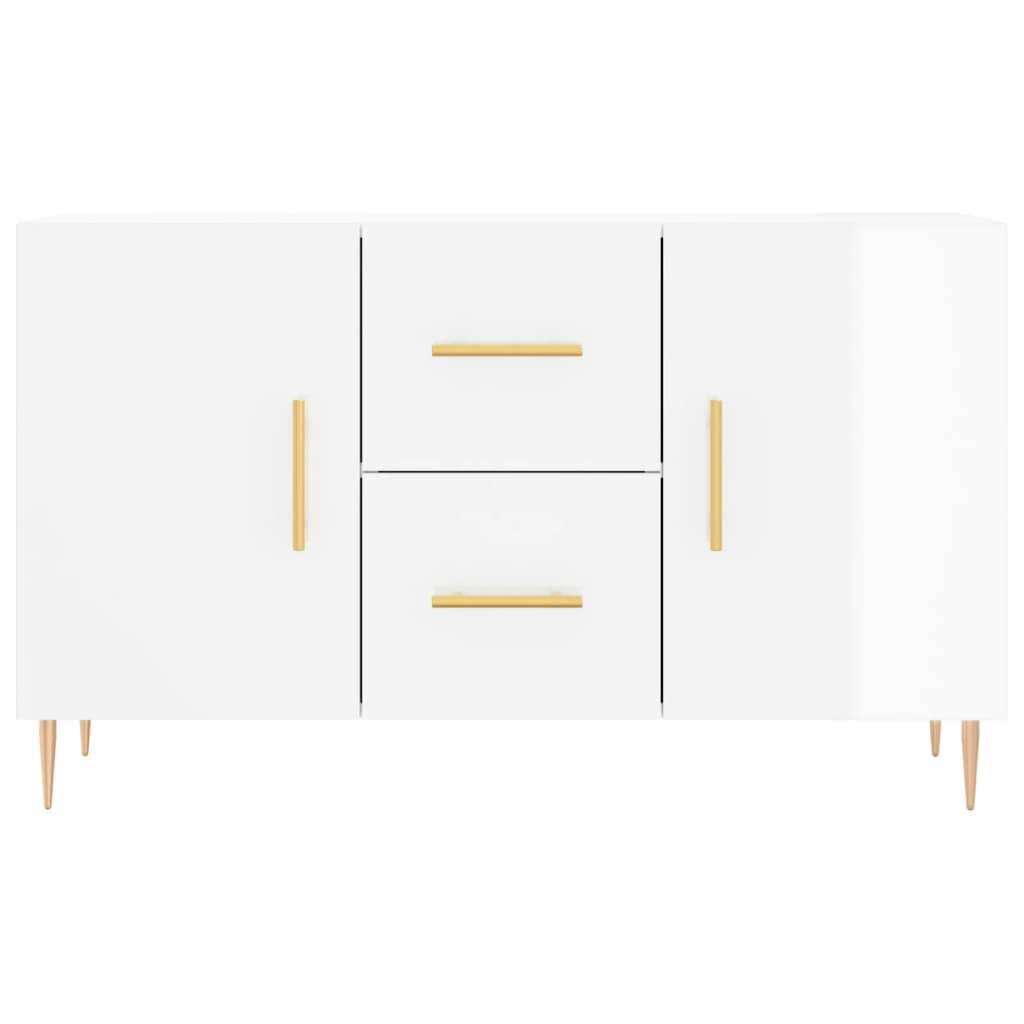 Credenza Bianco Lucido 100x36x60 cm in Legno Multistrato | homemem39