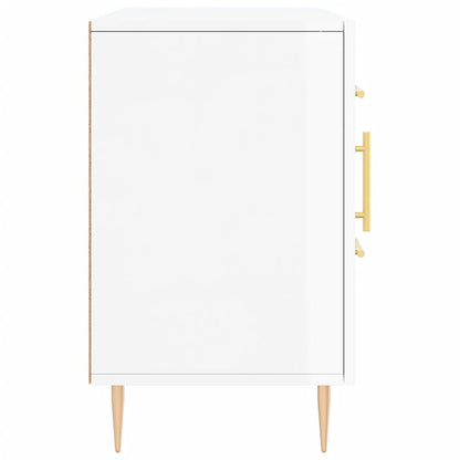 Credenza Bianco Lucido 100x36x60 cm in Legno Multistrato | homemem39