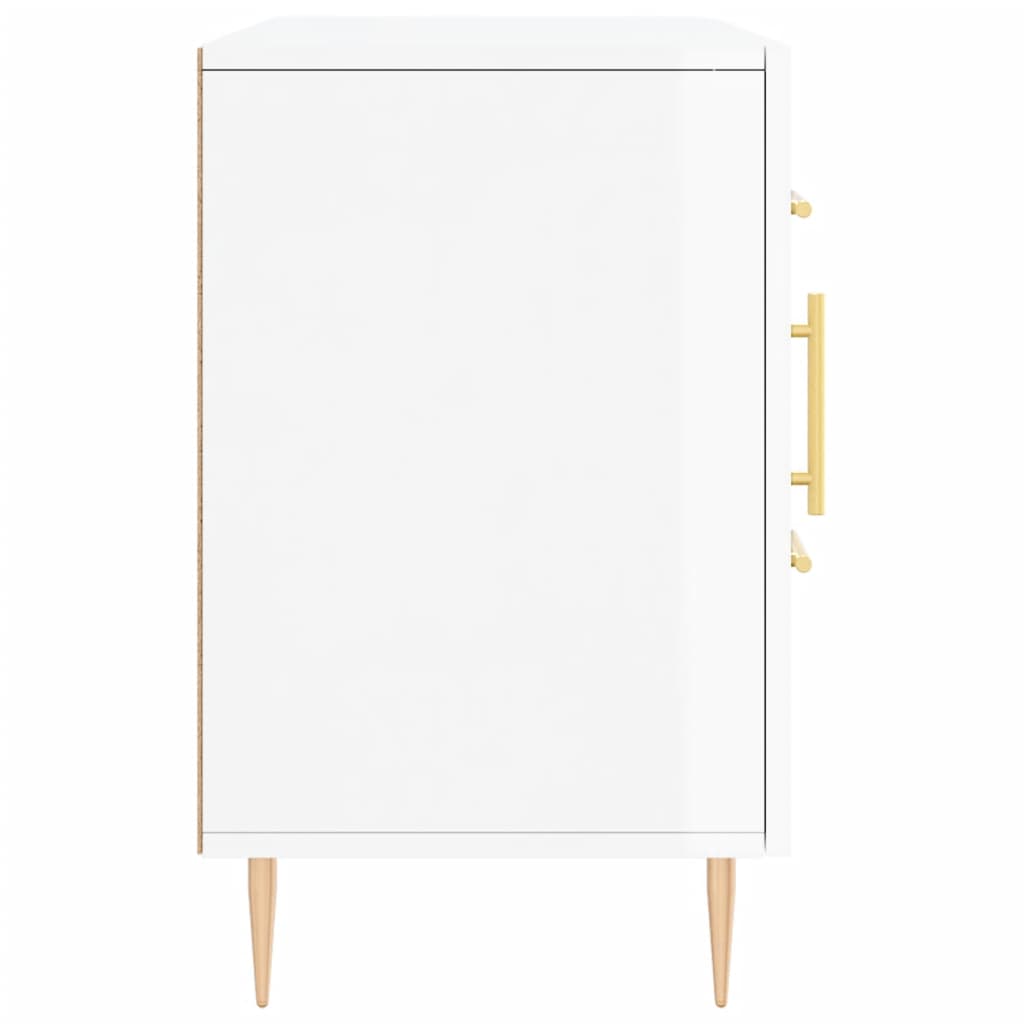 Credenza Bianco Lucido 100x36x60 cm in Legno Multistrato - homemem39