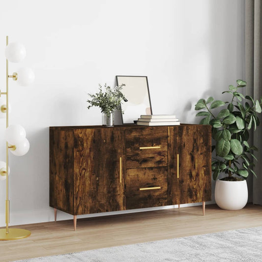 Credenza Rovere Fumo 100x36x60 cm in Legno Multistrato | homemem39