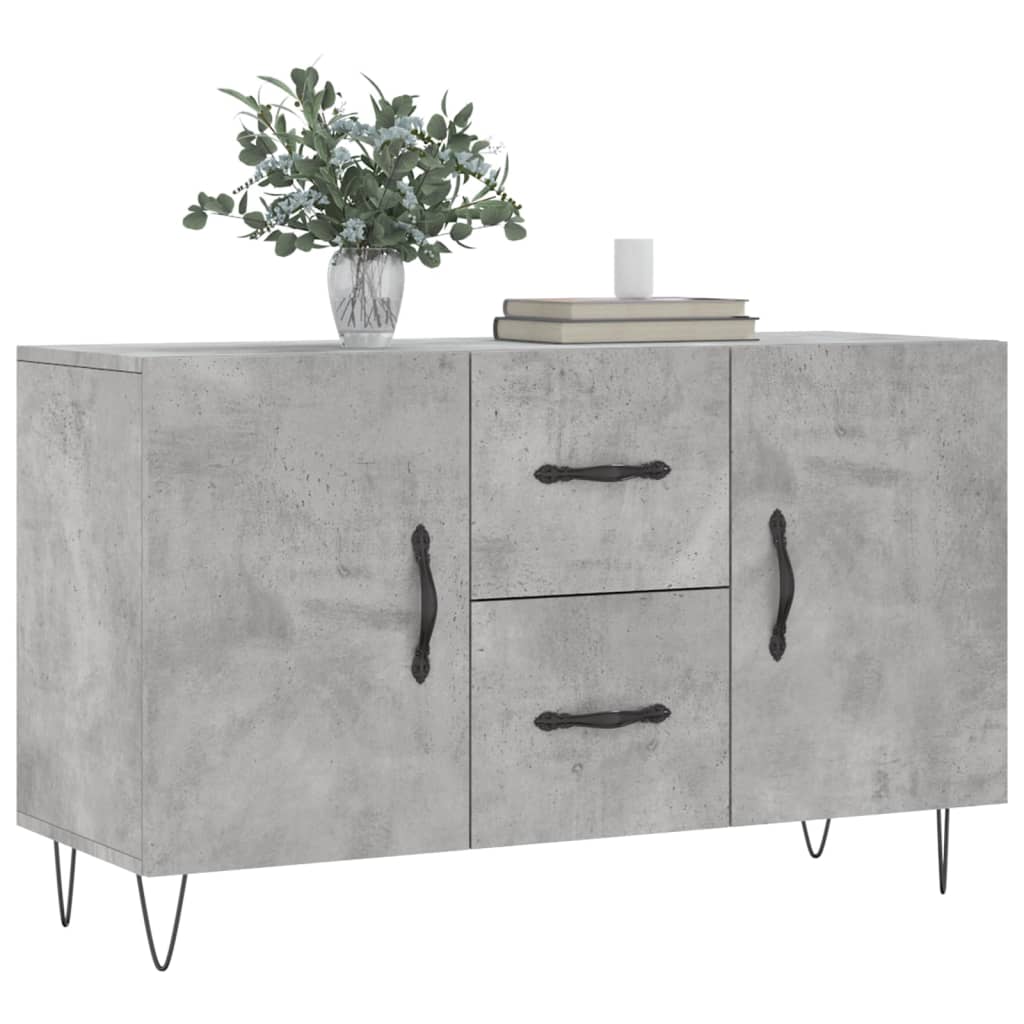 Credenza Grigio Cemento 100x36x60 cm in Legno Multistrato