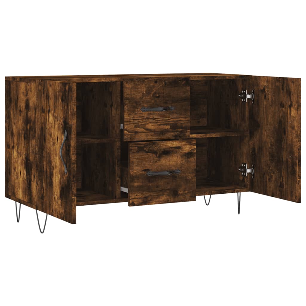 Credenza Rovere Fumo 100x36x60 cm in Legno Multistrato - homemem39