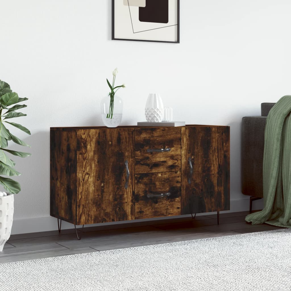 Credenza Rovere Fumo 100x36x60 cm in Legno Multistrato - homemem39