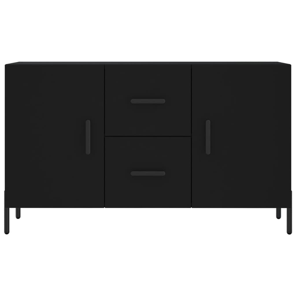 Credenza Nera 100x36x60 cm in Legno Multistrato - homemem39