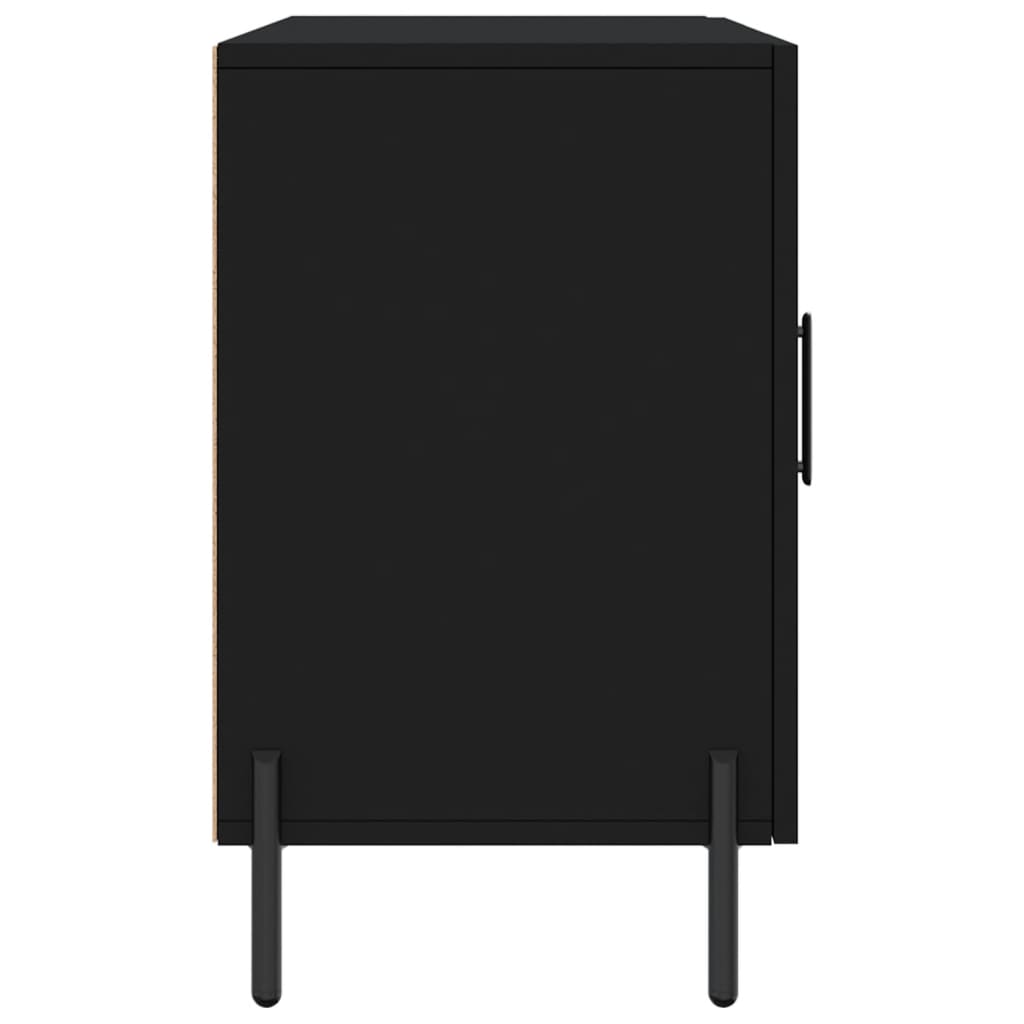 Credenza Nera 100x36x60 cm in Legno Multistrato - homemem39
