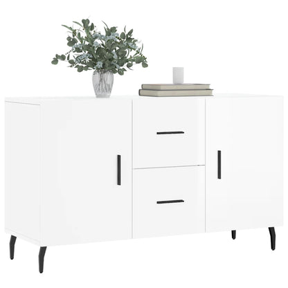 Credenza Bianco Lucido 100x36x60 cm in Legno Multistrato - homemem39
