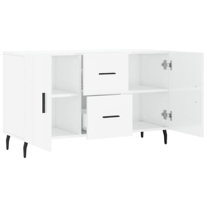 Credenza Bianco Lucido 100x36x60 cm in Legno Multistrato - homemem39
