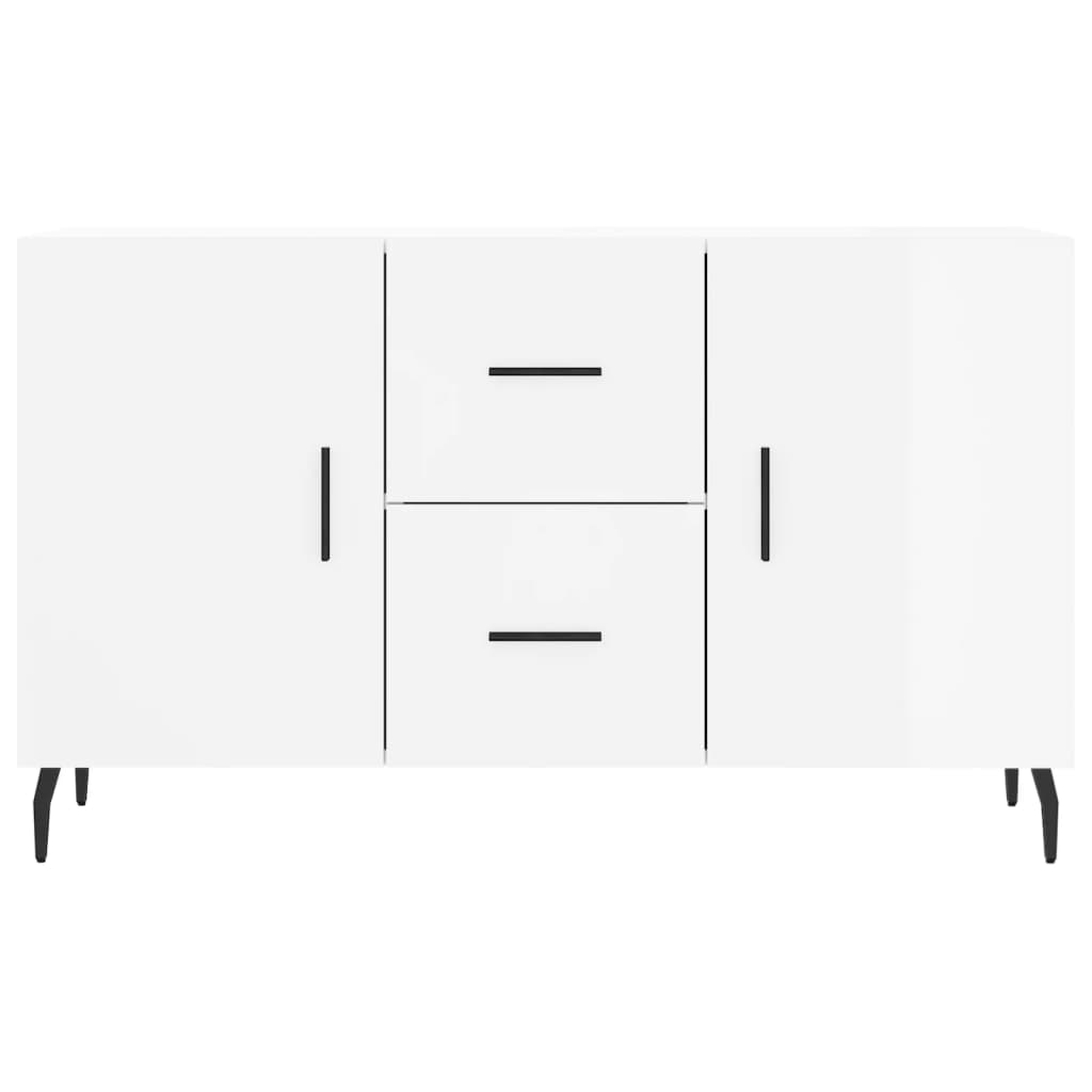 Credenza Bianco Lucido 100x36x60 cm in Legno Multistrato - homemem39