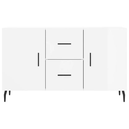 Credenza Bianco Lucido 100x36x60 cm in Legno Multistrato - homemem39